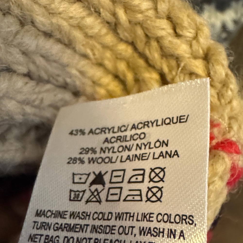 Lucky Brand Tan and Gray Patterned Cardigan, Sz L, Like New - Picture 12 of 13